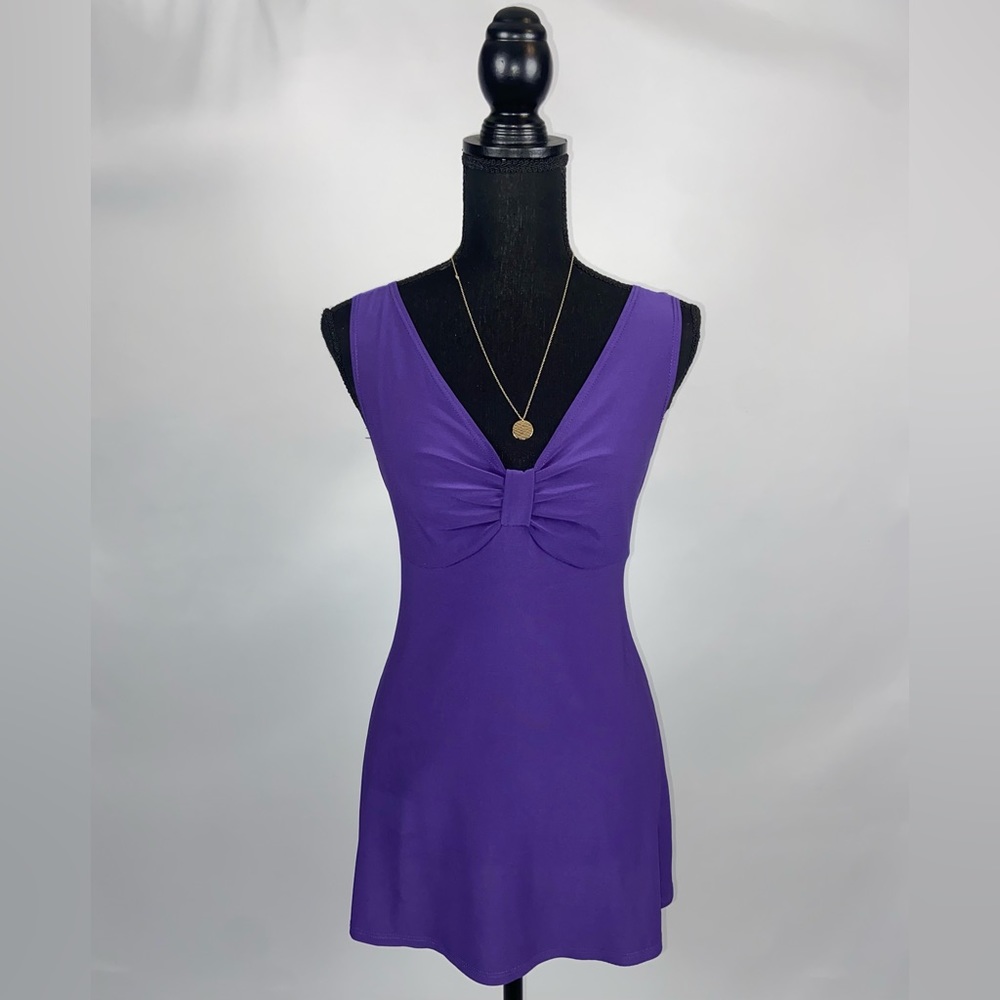 V-neck Top Purple Sleeveless Antthony Size Small